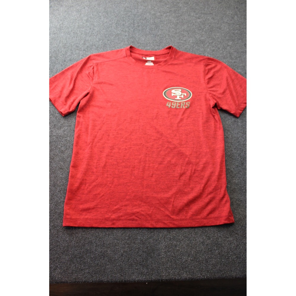 NFL Team Apparel San Francisco 49ers TX3 Cool Red Heathered Shirt Mens Medium